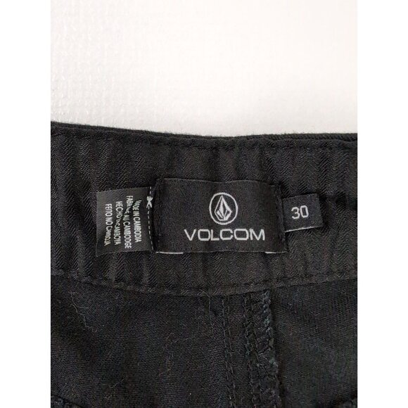 Volcom Chino Micro Short Womens 30 Black Athleisure Beach Casual Skater - Picture 5 of 9